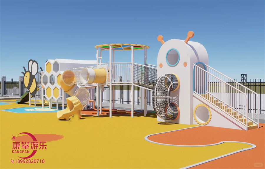 幼兒園戶外蜂蜜造型滑梯定