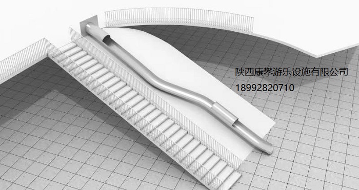 S型不銹鋼滑梯效果圖 S型不銹鋼滑梯效果圖