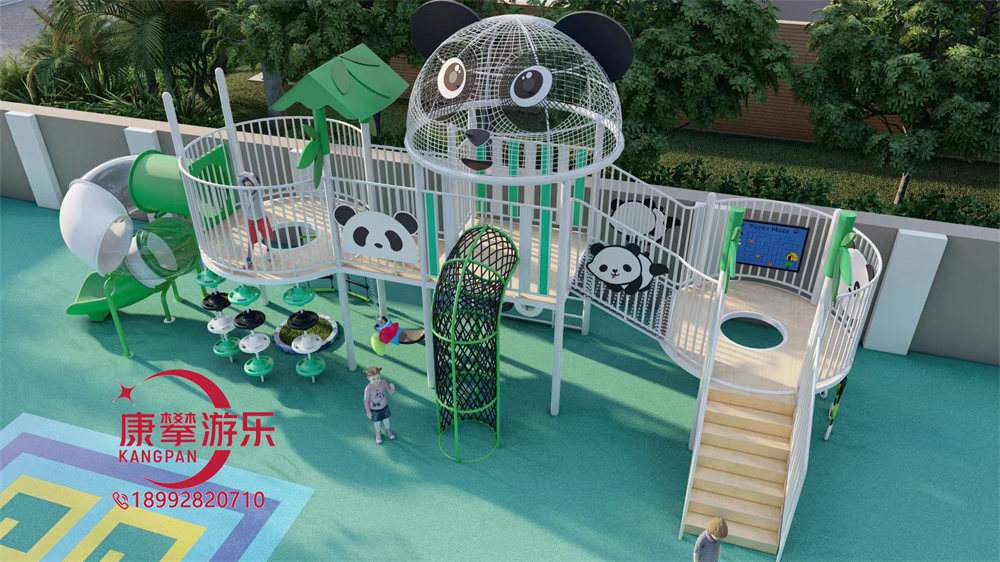 幼兒園戶外熊貓造型非標兒童游樂設施定制 幼兒園戶外熊貓造型非標兒童游樂設施定制