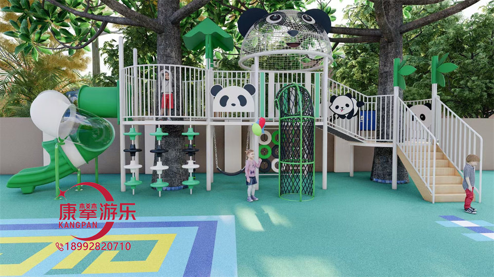 幼兒園戶(hù)外熊貓?jiān)煨头菢?biāo)